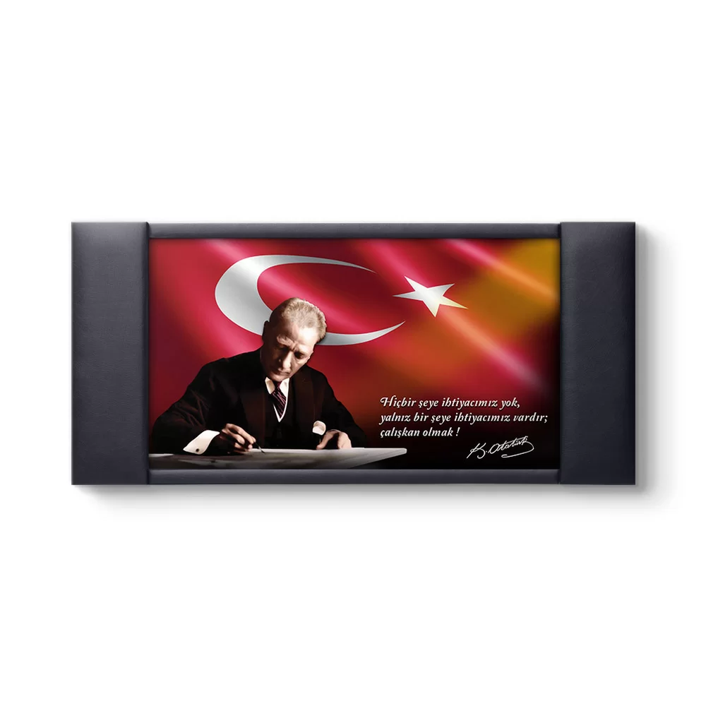 Atatürk Resimli Makam Arkalığı Panosu